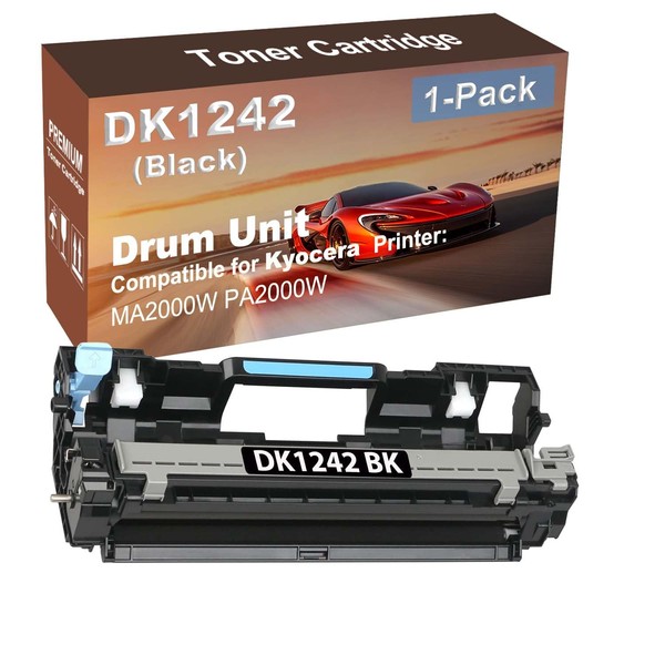 1-Pack Compatible Drum Unit (Black) Replacement for Kyocera DK1242 Drum