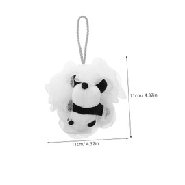 minkissy Kids Bath Loofah Sponge Cute Panda Exfoliating Body Scrubber For Kids Toddler Soft Mesh Shower Pouf For Bath Time Exfoliating Bath Sponge
