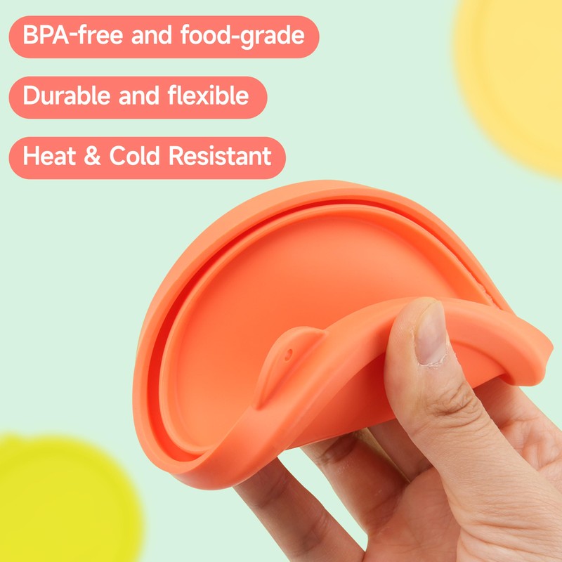 LUVCOSY 2 Cup Silicone Replacement Lids Storage Cover for Anchor
