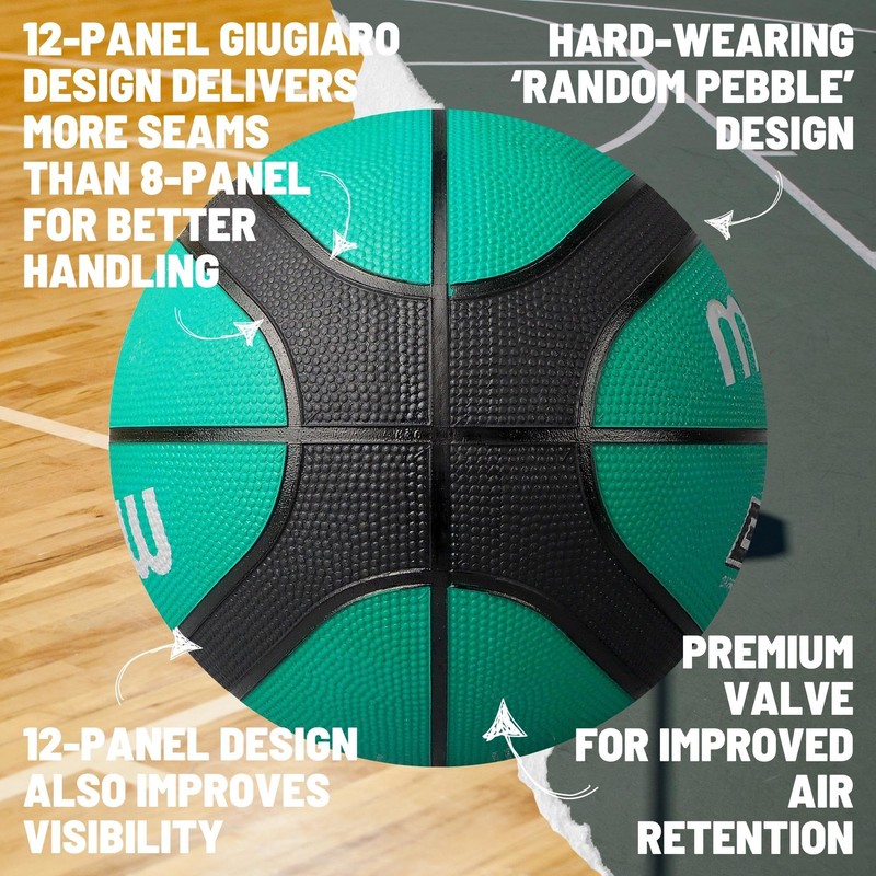 Molten GR Basketball, Indoor/Outdoor, Premium Rubber, Size 7, Impact Colour