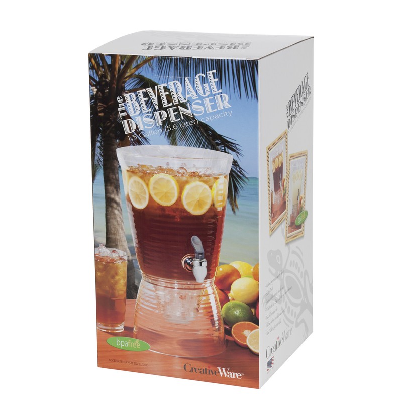 CreativeWare 1.5-Gallon Bark Beverage Dispenser