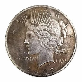 1922 Dollar Double Sided Coin Error Coin Relica Peace Dollar Coin Liberty American Liberty Coin
