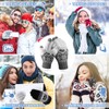 Veni Masee Winter Touchscreen Gloves, Snow Flower Print, Keep Warm,