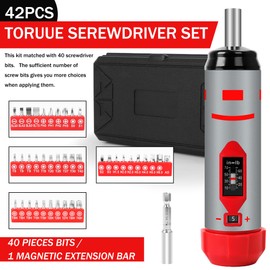 Fuyeah 42Pcs Torque Screwdriver Set 10-70 Inch Pounds, 40 Bits - Hex,Torx, Flat,Phillip,Square andTorx Security Bits for Professional Maintenance，Accurizing Scope Mounting and Bicycle Repairing