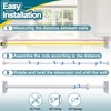 White Shower Curtain Rod 36-68 Inch(3-5.6ft) Never Rust No Drilling