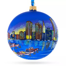 BESTPYSANKY Baltimore, Maryland Glass Ball Christmas Ornament 3.25 Inches