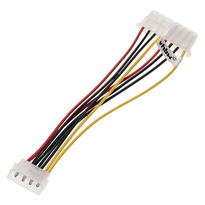 vhbw IDE Y Power Cable to 2X Molex Female for