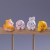 Fsocpen 4Pcs Cute Animals Computer Monitor Decor,Funny 3D Resin Animals