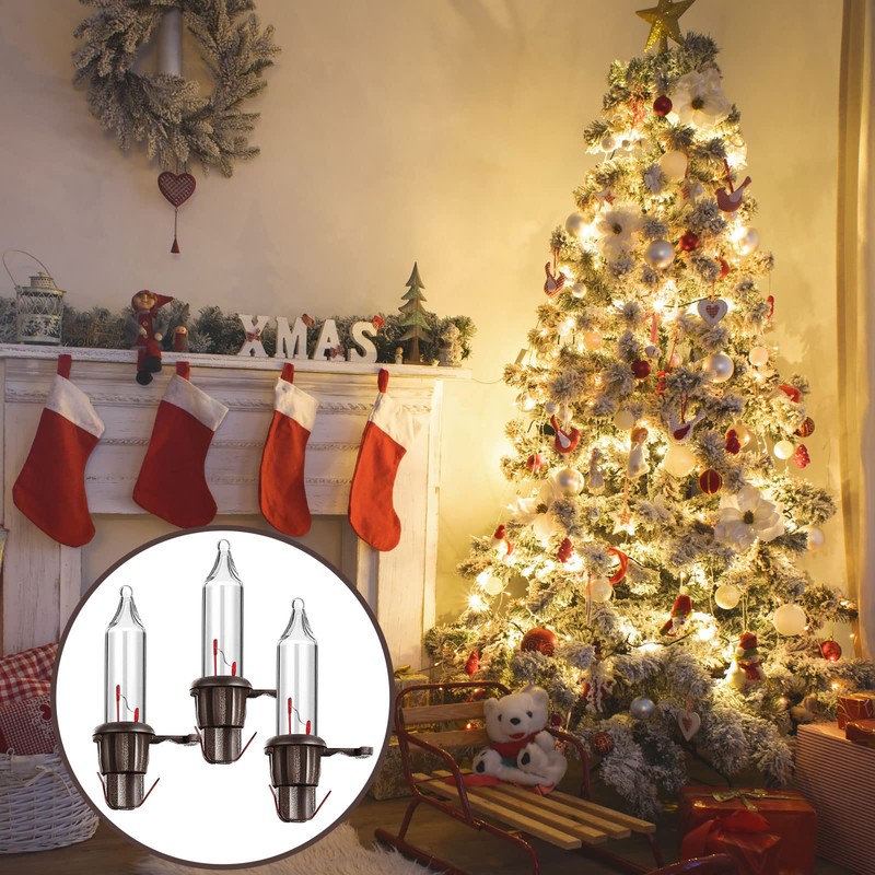 Mudder 100 Count Christmas Tree Lights Replacement Bulbs Mini Incandescent