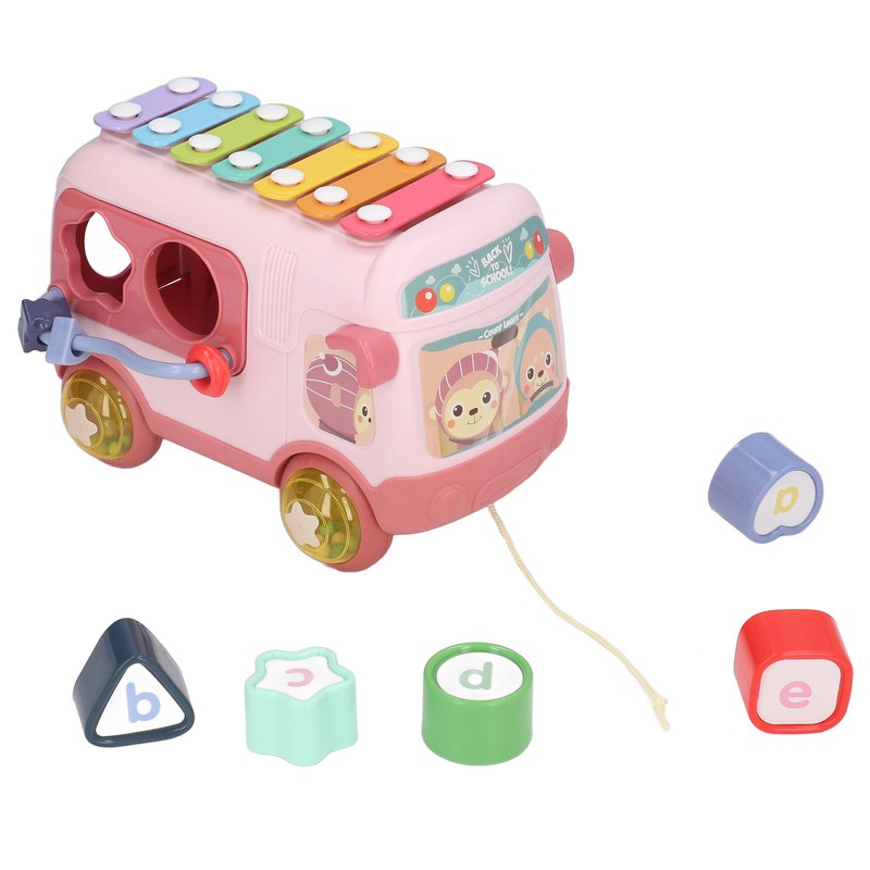 Blocks Musical Bus Alphabet Multifunction Learning Toy Pattern Matching Mini