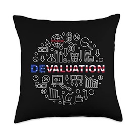 Money Printing Minimal Designs Devaluation-Economics and Monetary Policy Throw Pillow, 18x18, Multicolor