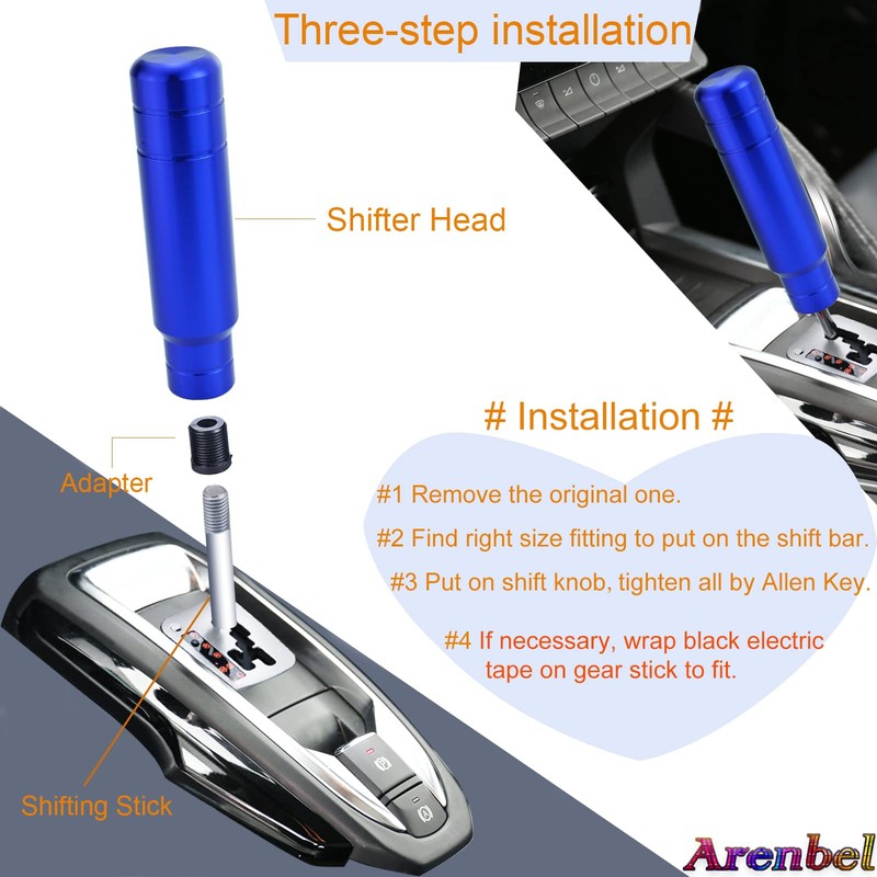Arenbel Aluminum Alloy Shifter Knobs Car Racing Shift Stick Lever