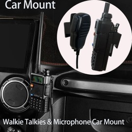 LepoHome Universal Walkie Talkie Hanger Holder Wall Mount with Adhesive Back, Radios Mic Microphone Belt Clip Organizer Hang Up Car Hooks,6PCS