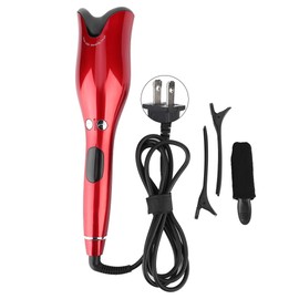 Anti scald Hair Curler Automatic Curling Iron Prevent Tangles LCD Display Hair Styling Red