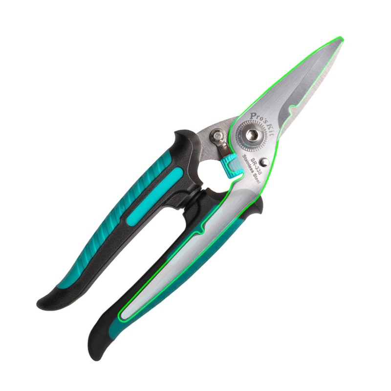 Pro'sKit Multi-Purpose Scissors, Universal Sharp Professional Scissors with Fine Serrated