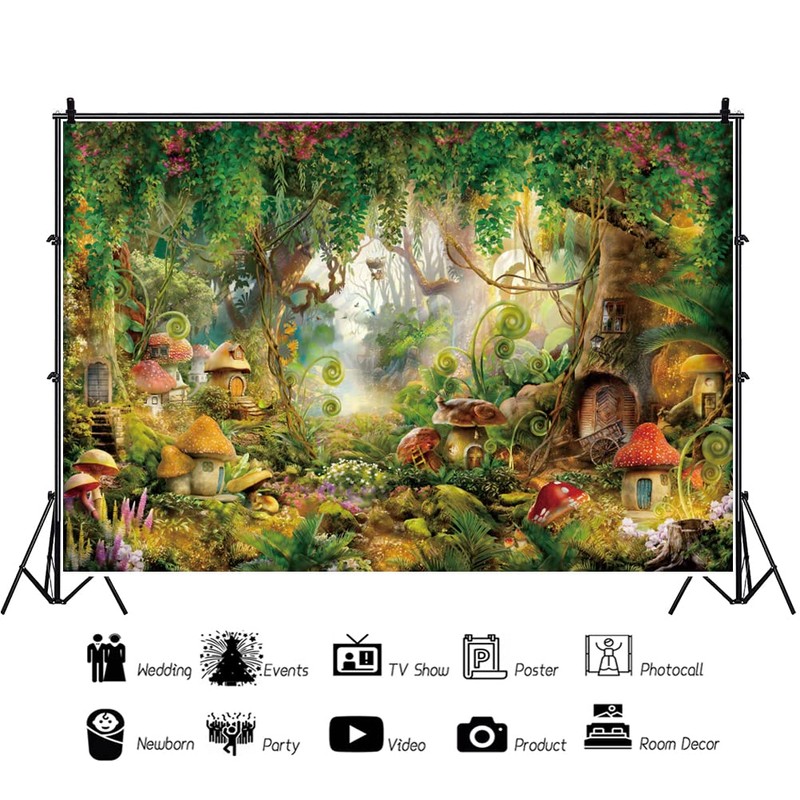 Renaiss 2.2 x 1.5 m Forest Wonderland Backdrop Fairy Tale