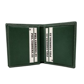Piel Cabrera Wallet with Wallet for Civil Guard, Local Police, Civil Protection, Private Security, Red Cross, Honor Model Green, Green, Green, rfid wallet