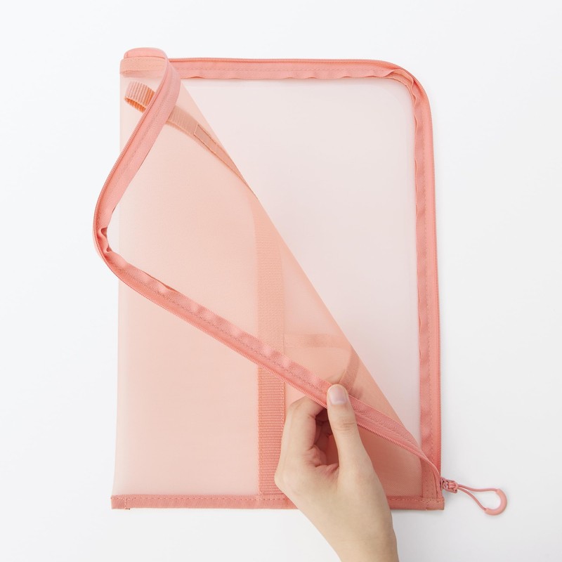 Muji 84444647 Nylon Mesh Vertical Document Case with Dividers for