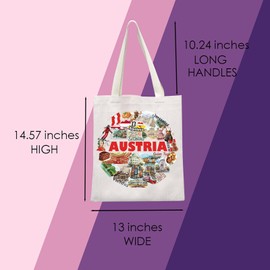 Austria Tote Bag Vienna Gift Moving to Austria Gift Austria Souvenir Gift Austria Travel Gift For Tourist (Austria Tote CA)
