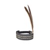 MIMIKRY Headband with Ethnic Pattern and 2 Goose Feathers for