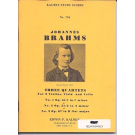 Three Quartets: For 2 Violins, Violin and Cello (Kalmus Study Scores, No. 799)