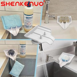 SHENKENUO White Soap Dish Saver Holder Waterfall Drain Clean Dry,Water Fall Soap Saver