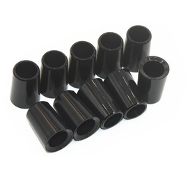 Mykepoda 10pcs.370 Golf Ferrules High Grade Tapered Black Ferrule Caps for Golf Hybrid Wedge Iron Shaft 9.3 * 20 * 13.6mm