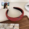 Kaluroil 2 Pieces Checked Pattern Wide Hard Headbands Sponge Padded