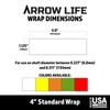 Arrow Life 4" Arrow Wraps 12 Pack Red 1.125" Width