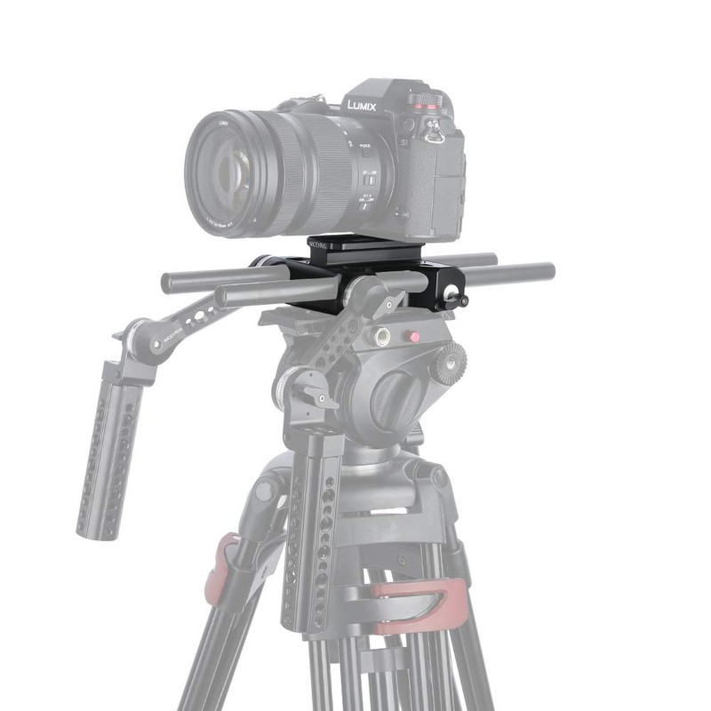 NICEYRIG Universal Base Plate Quick Release Clamp with 15mm Rod