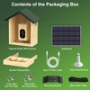 Wooden Squirrel Feeder with Camera, Solar-Powered, 2K HD+ Video