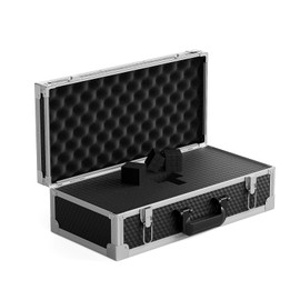 Phenyx Pro Equipment Storage Case, Carrying Case with Customizable Pre-Diced Foam, Aluminum Alloy Frame, Perfect for Wireless Microphone Systems (PCSE-L)