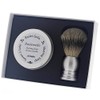 Aurawerk Gift Box with Silver Aluminium Shaving Brush + Shaving