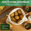 STOWBERRY Potato Storage Bag - 40x30cm Eco-Friendly 100% Cotton Storage