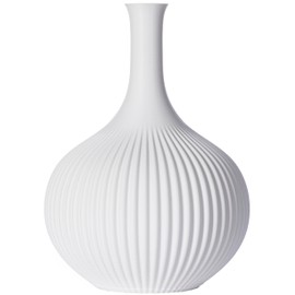 3D Vase Sonja Flower Vase/Decorative Vase 20 cm for Cut / Dried Flowers Sustainable Waterproof (White)