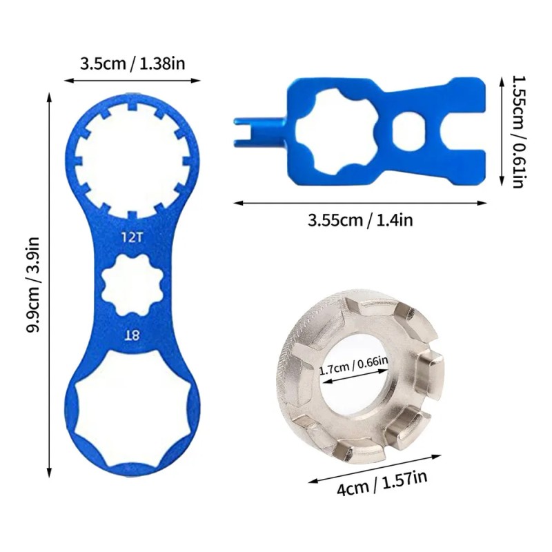 3pzs Llave Para Horquilla De Bicicleta Aleación Aluminio