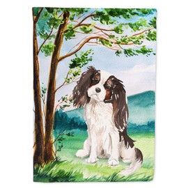 Caroline's Treasures CK2001GF Under The Tree Tricolor Cavalier Spaniel Garden Flag Mailbox Flag Decorative Yard Flag Banner Outside Patio Artwork Yard Flower Beds, Garden Size, Multicolor