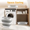 ZAUNFOOY 42L Collapsible Plastic Laundry Basket Hamper with Handles, Foldable