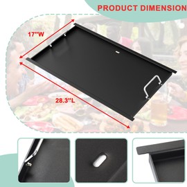 463365021 Full Size Griddle Insert for Charbroil Performance 5 Burner Grill 463448021 463451022 463466522, Carbon Steel Flat Top Griddle Plate for Charbroil G426-0004-W1 G426-0005-W1, 17''L x 28.3''W