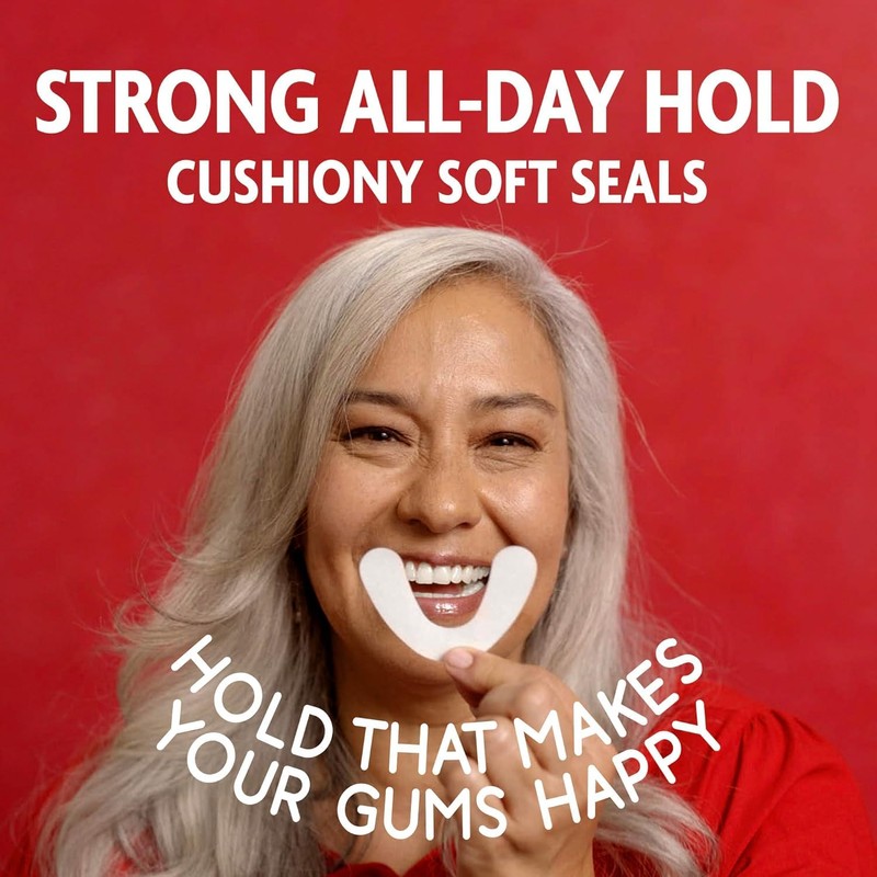 Sea-Bond Secure Denture Adhesive Seals, Fresh Mint Lowers, Zinc-Free, All-Day-Hold,