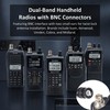 HYS BNC Telescopic Whip Handheld Dual Band Antenna,VHF 144MHz &