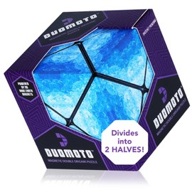 Duomoto Magnetic Transforming Cube - Shape Shifting Double Creativity Puzzle w/ 96 Rare Earth Magnets - Transforms Into Over 100 Shapes - by Fun in Motion Toys - Creators of Shashibo & Cubendi