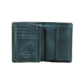 Chiemsee Leather Wallet Petrol, petrol, Modern