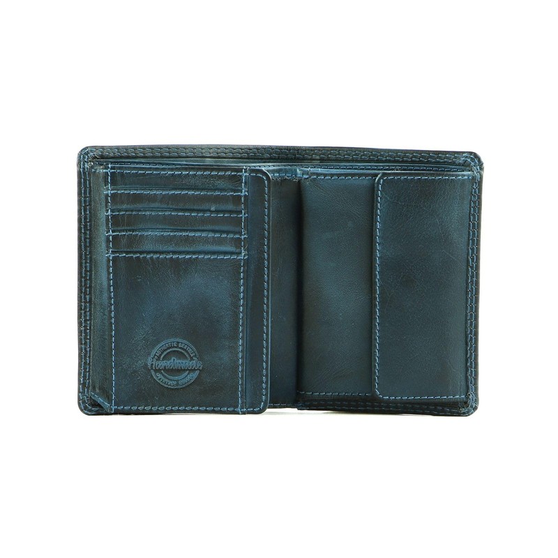 Chiemsee Leather Wallet Petrol, petrol, Modern