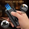 XIFEI Cigar Torch Lighter, 5-in-1 Refillable Butane Lighter with Cigar