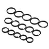 TIMULTI Titanium Key Ring Black Keychain Ring Round Carabiner Small