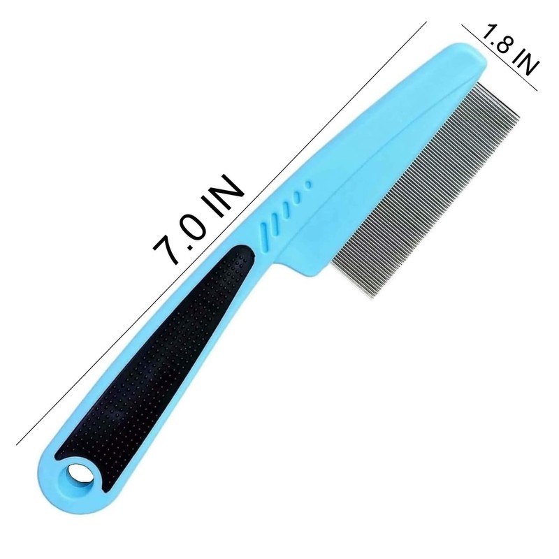JIANYI Flea Comb with Rubber Handle, Flea and Tick Comb