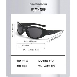 [Karsaer] 偏光サングラス キャッツアイ Y2K 未来感デザイン UV400 紫外線99%カット 軽量 男女兼用 おしゃれ メンズ レディースB6014