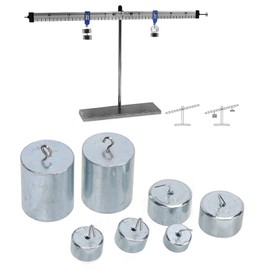 Pack of 7 Hook Weights, 10 g, 20 g, 50 g, 200 g, Chrome Calibration Weights, Tungsten Weights for General Scientific Physics Laboratory Work
