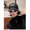 Sumleno Womens Trendy Cute Bow Baseball Cap Y2k Aesthetic Coquette